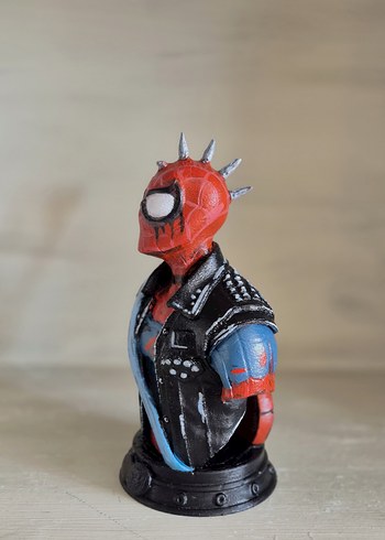 Spiderpunk Aksiyon Figürü Büstü - Görsel 4