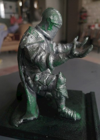 Koyu Gri Zırhlı şövalyeFigürü kalem telefon yüzük kolye tutacağı - Görsel 7