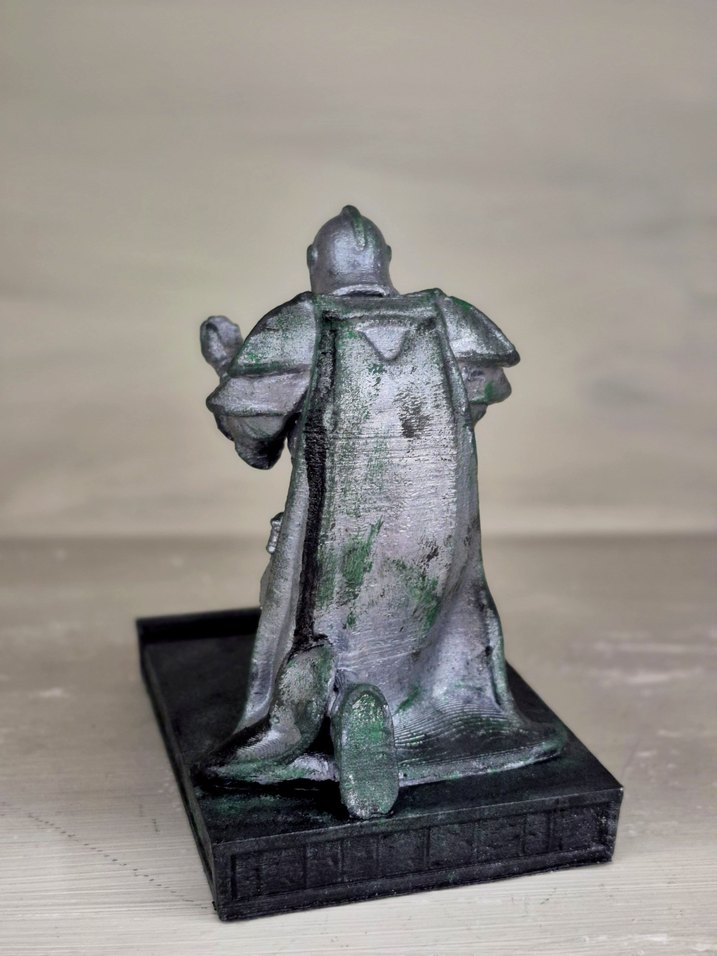 Koyu Gri Zırhlı şövalyeFigürü kalem telefon yüzük kolye tutacağı - Görsel 5