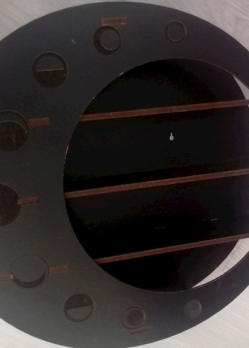 Ay şeklinde siyah duvar rafı - Görsel 3