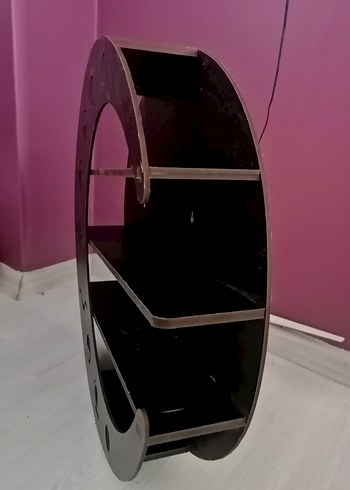 Ay şeklinde siyah duvar rafı - Görsel 2