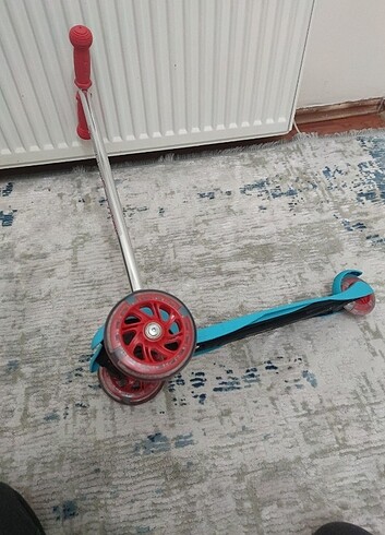  Beden mavi Renk Işıklı Scooter Triathlon 3 Tekerlekli 