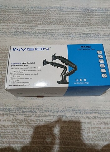 İkili Monitör Tutucu Arm Mx400 Amortisörlü