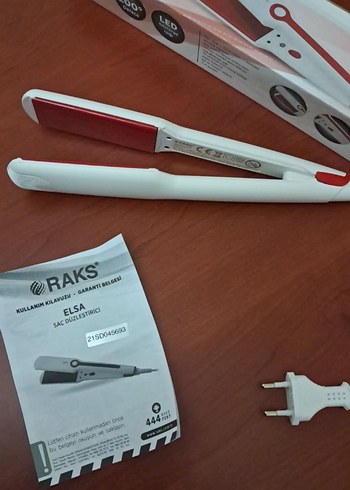 RAKS Elsa Beyaz Saç Düzleştirici. Hiç Kullanılmadı Paketli - Görsel 2