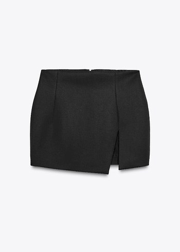 Zara Siyah Mini Etek Yırtmaçlı - Görsel 3