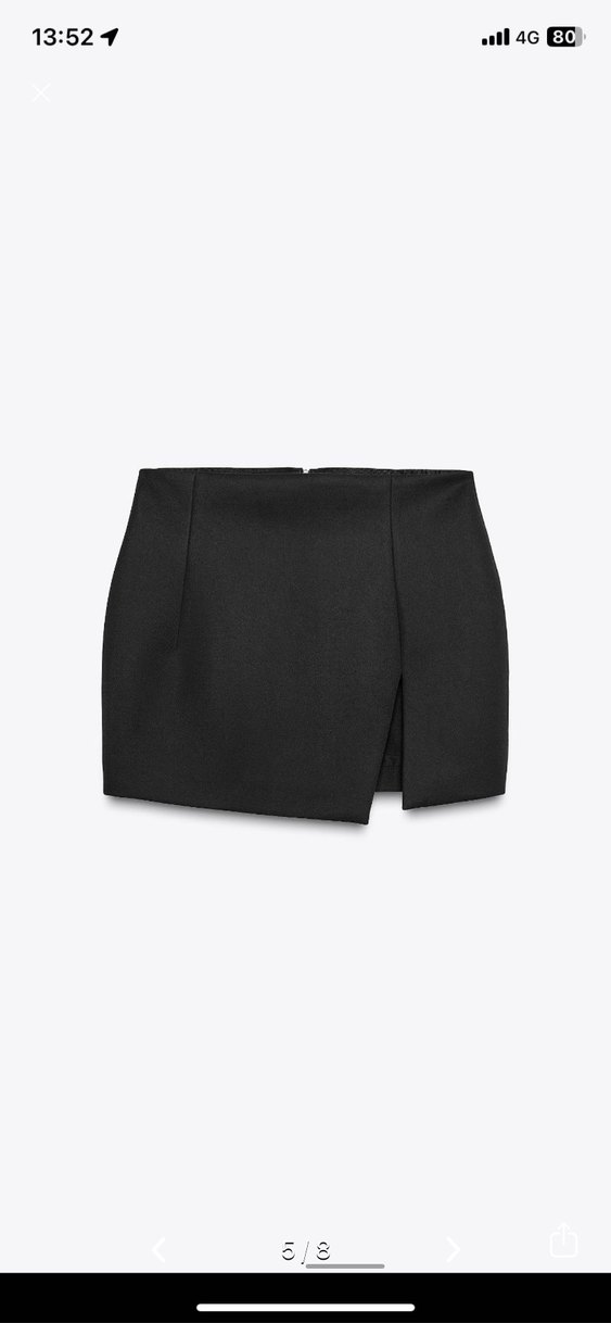 Zara Siyah Mini Etek Yırtmaçlı - Görsel 3