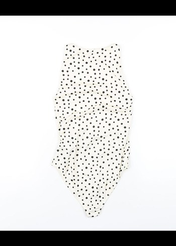 Stradivarius Beyaz Puantiyeli Kadın Body - Görsel 3