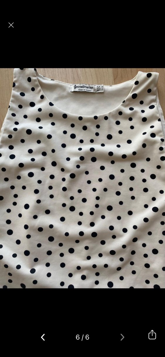 Stradivarius Beyaz Puantiyeli Kadın Body - Görsel 5