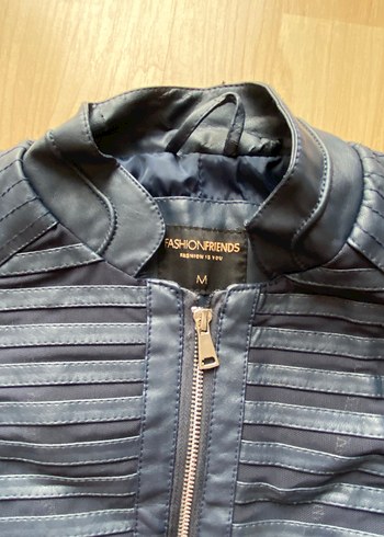 Lacivert Deri Ceket - Görsel 3