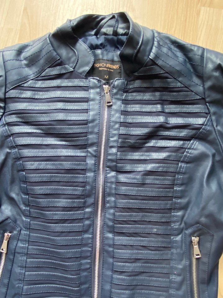 Lacivert Deri Ceket - Görsel 2