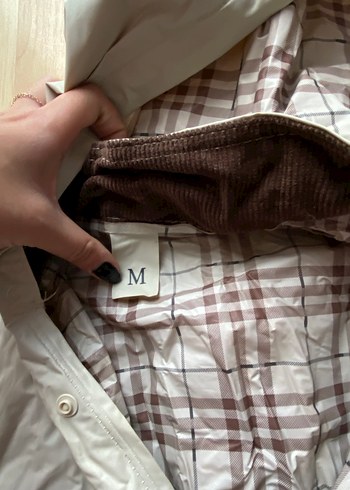 Kadın Bej Midi Kapüşonlu Rüzgarlık - Görsel 3