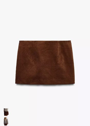 Zara Zara Kadife Mini Etek