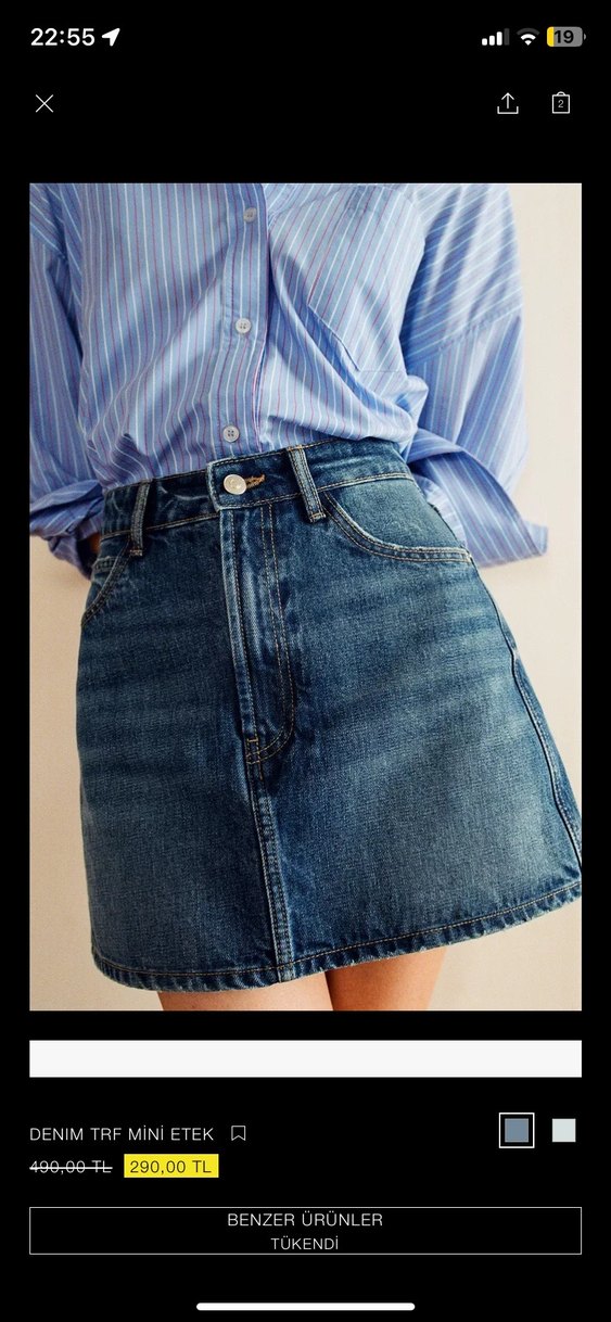 Mavi Denim Etek Zara - Görsel 3