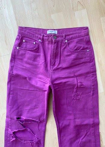 Pull&Bear Mor Jean Pantolon - Görsel 3
