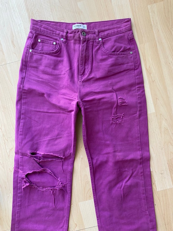 Pull&Bear Mor Jean Pantolon - Görsel 2