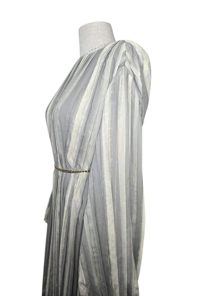 Çizgili Uzun Piliseli Bohem Elbise - Görsel 2