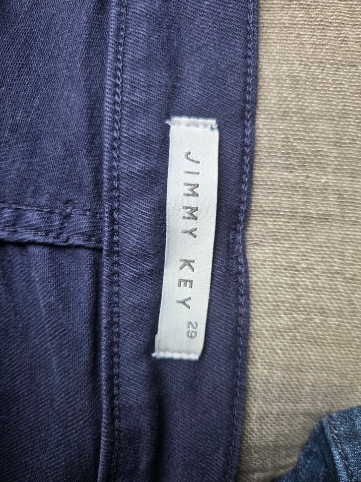 #jimmykey Lacivert Kadın Midi Boy Kot Pantolon - Görsel 3