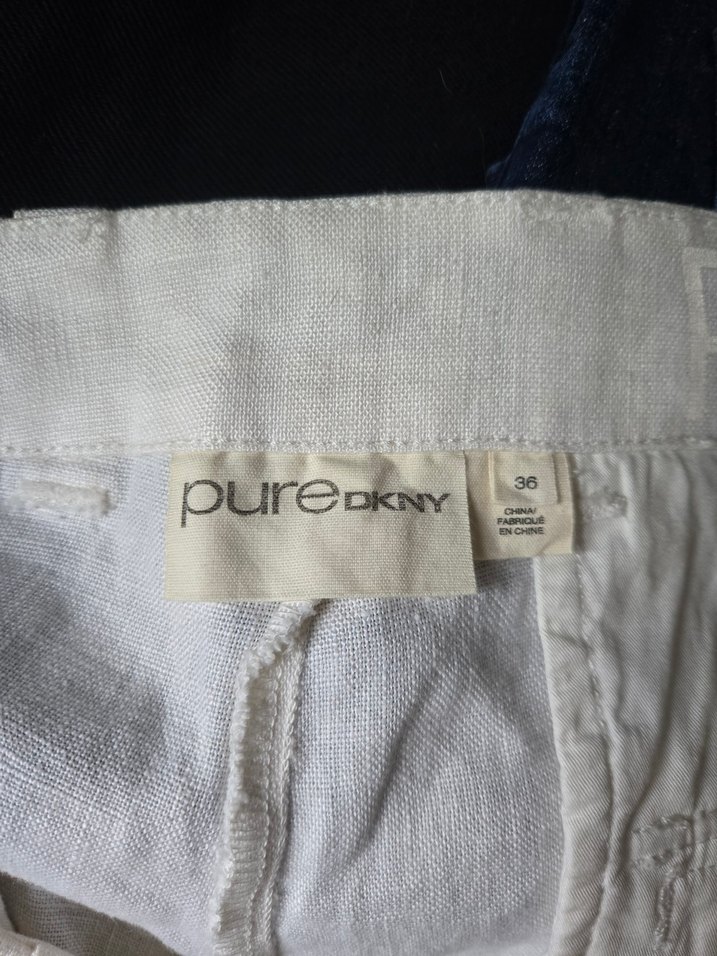 #DKNY erkek krem  Keten Pantolon Bol Kesim - Görsel 3