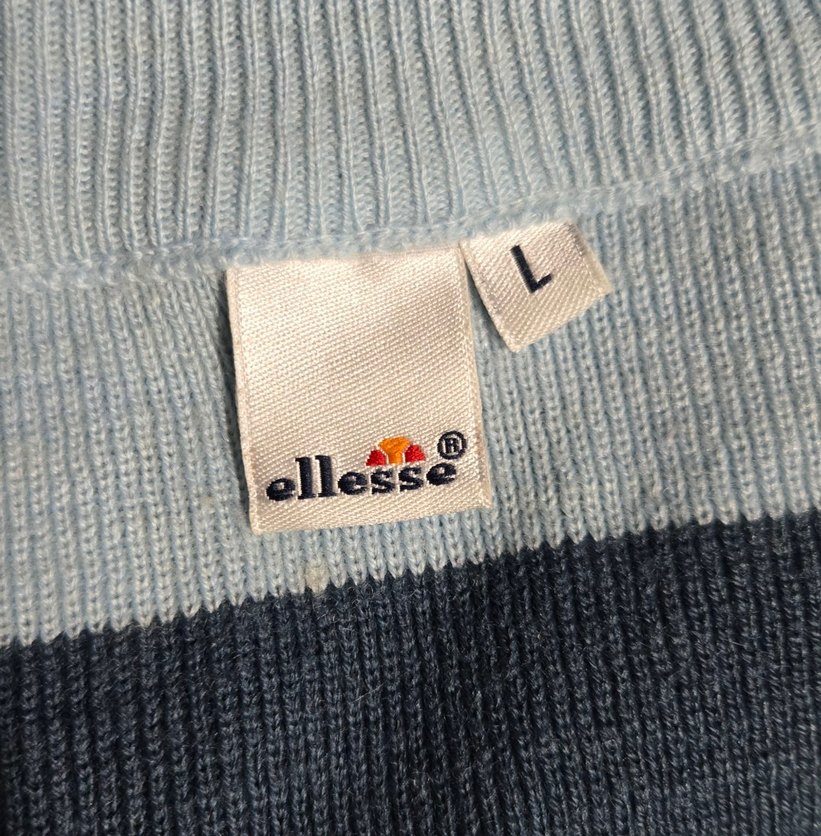 #ellese Fermuarlı Çizgili Mavi lacivert  Hırkası - Görsel 2