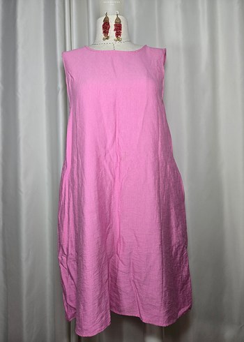Pembe Midi Elbise