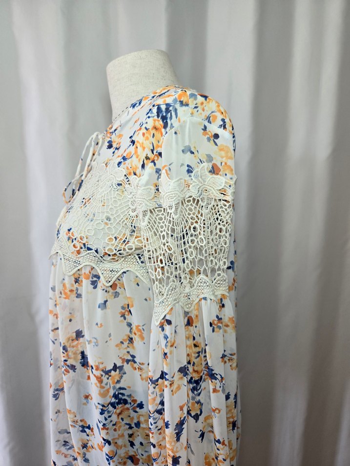 Dantel Detaylı Bohem Uzun Kollu Bluz - Görsel 4