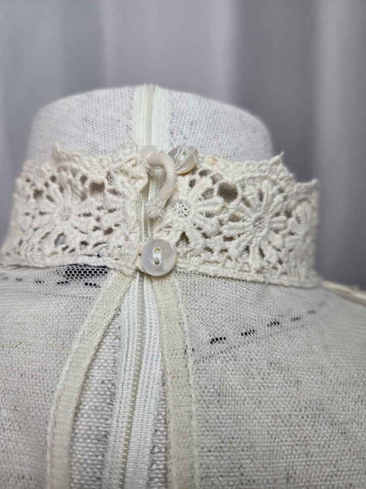 # zara Dantelli Bej Kolsuz Bohem Bluz - Görsel 4