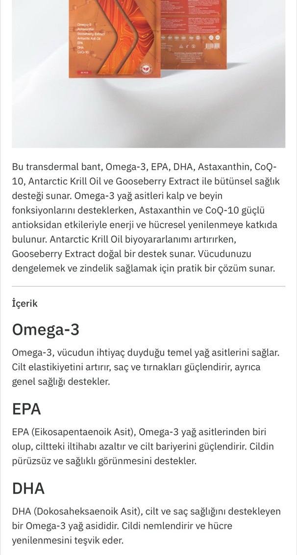 Flexpatch  Omega-3 İçerikli patch formunda takviye 30 adet - Görsel 4