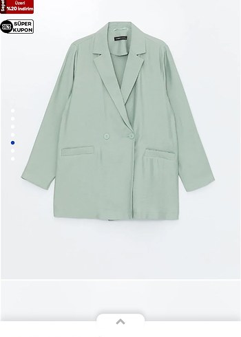 Düğmeli Pastel Midi Kadın Blazer