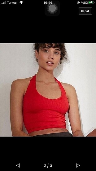 Urban kırmızı crop top