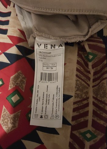 30 Beden camel Renk VENA Bej Kadın Kumaş Pantolon