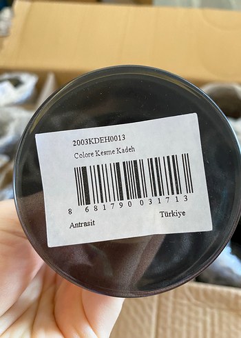 Bella masion colore kesme kadeh antrasit - Görsel 6