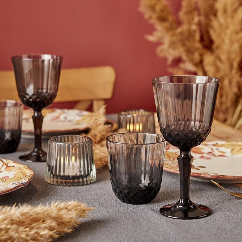 Bella masion colore kesme kadeh antrasit - Görsel 3