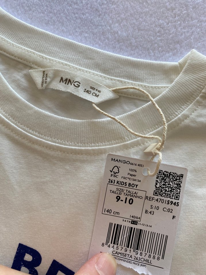 Beyaz Baskılı Erkek Çocuk Tişörtü - Görsel 3