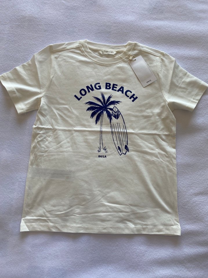 Beyaz Baskılı Erkek Çocuk Tişörtü - Görsel 2