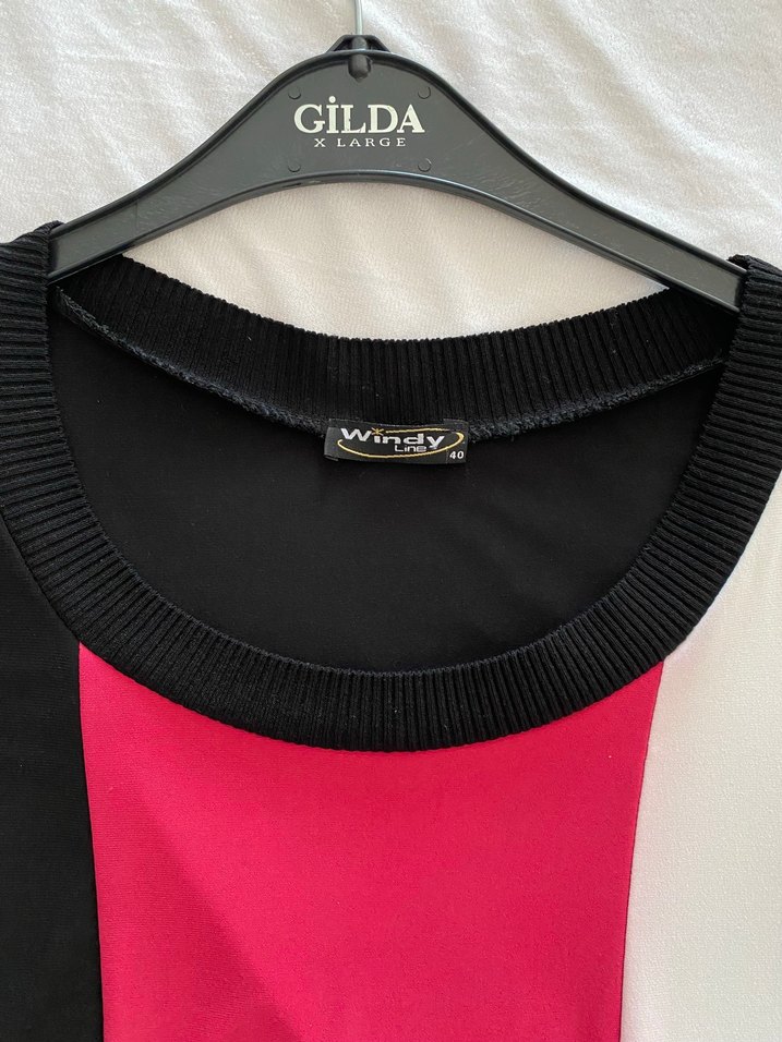 Renkli Baskılı Midi Tunik veya kısa elbise - Görsel 4