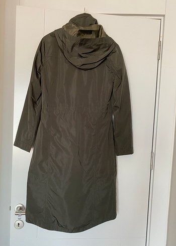 Düğmeli Uzun Kadın #yağmurluk - Haki - Görsel 3