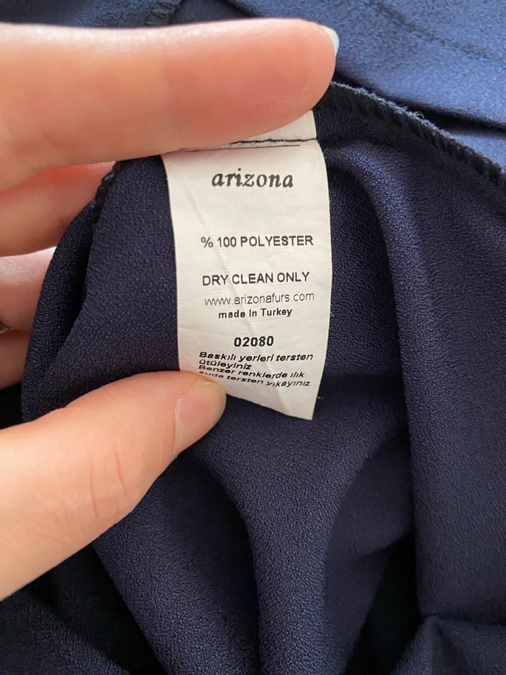 Kolsuz V Yaka Lacivert Midi #peplum #elbise - Görsel 5