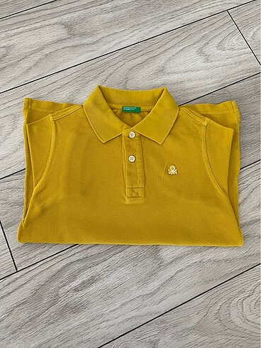 7 Yaş Beden sarı Renk #tshirt #polo #benetton #poloyaka