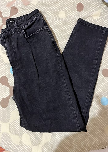 38 Beden siyah Renk Kadın Siyah Regular Fit Kot Pantolon