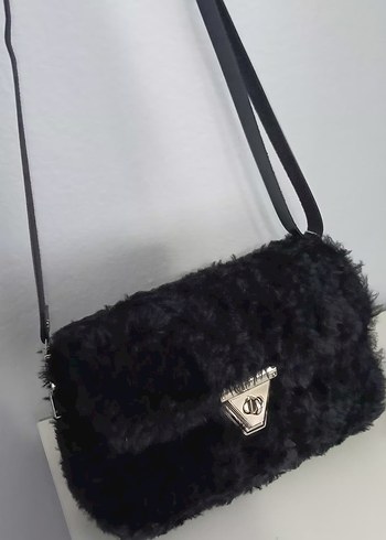 Siyah peluş  Kadın Çanta - Görsel 3