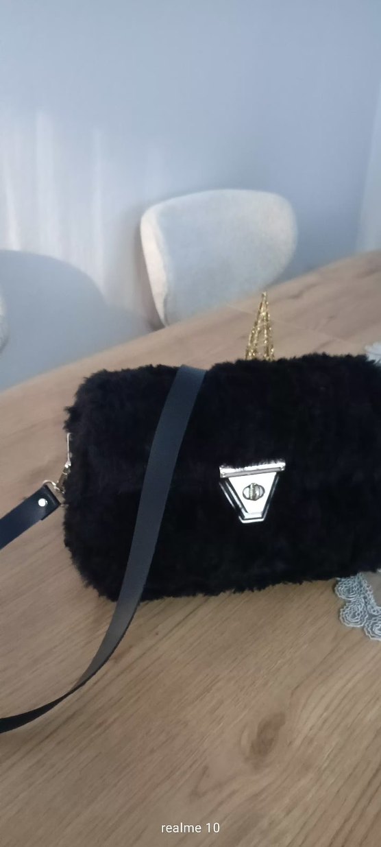 Siyah peluş  Kadın Çanta - Görsel 2