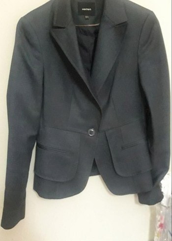 Kadın Düğmeli Ofis Blazer Ceket - Görsel 3