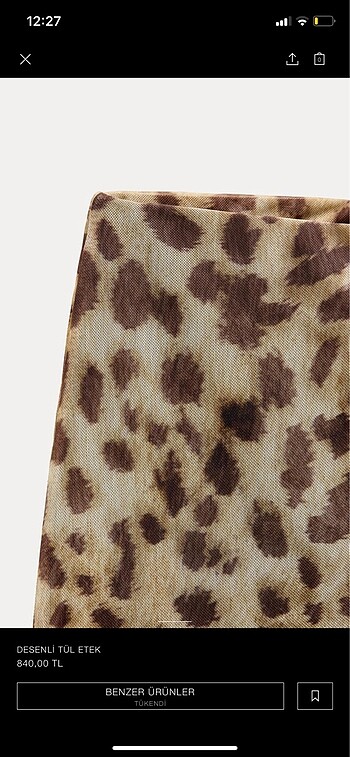 Zara Zara leoparlı etek