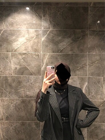 Kadın çizgili blazer ceket