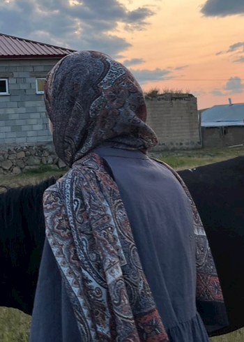 Bohem Gri Kadın Drapeli Şal