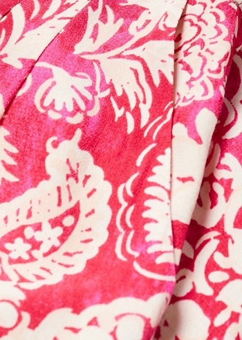 Çiçek Desenli Culotte Pantolon - Görsel 3