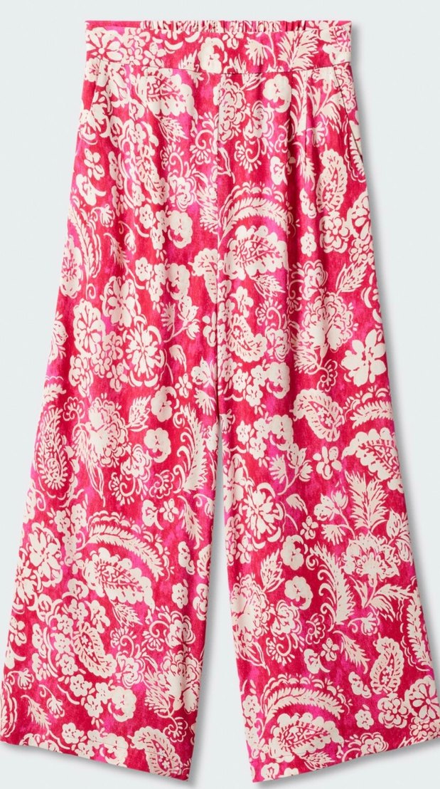 Çiçek Desenli Culotte Pantolon - Görsel 2