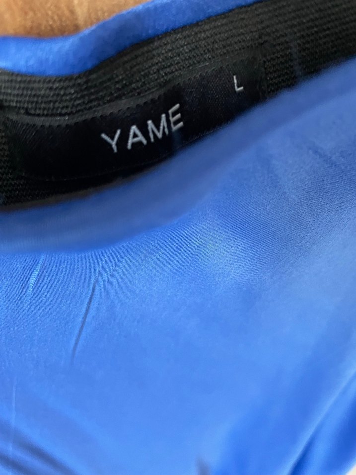 Kadın Saks Mavi Uzun Saten Etek - Görsel 3