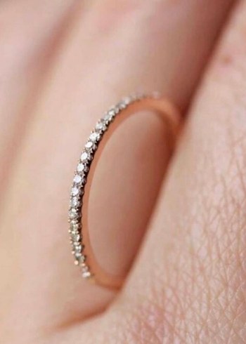 Minimalist Işıltılı Yüzük - Görsel 2