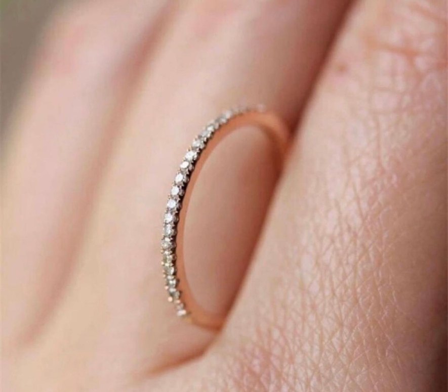 Minimalist Işıltılı Yüzük - Görsel 2